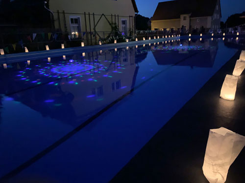 Romantische Nacht im Freibad Fredersdorf