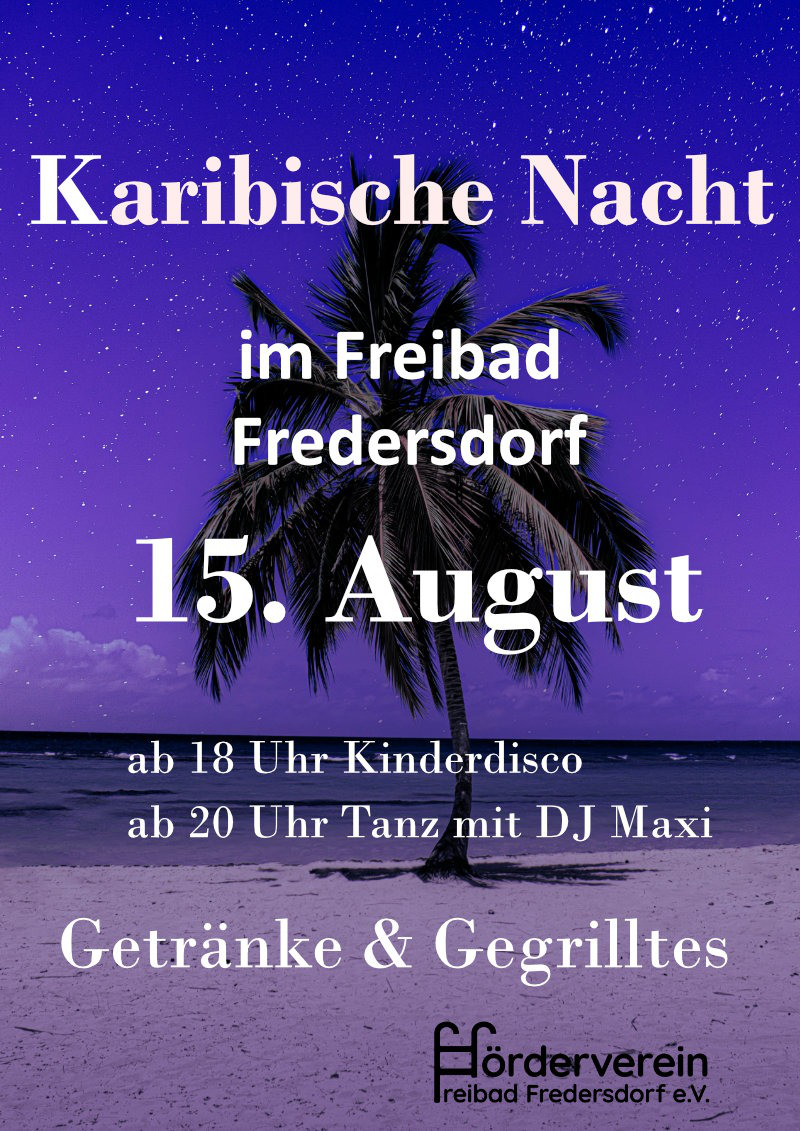 Karibische Nacht im Freibad Fredersdorf